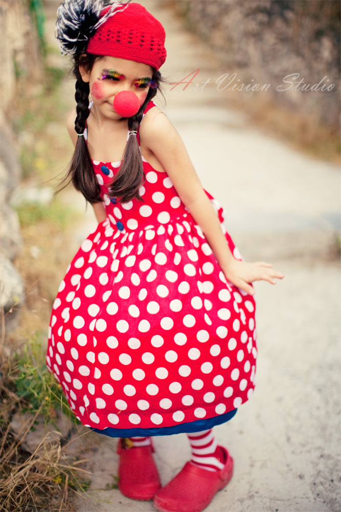 Clowness styled photoshoot for a teenage girl - Stamford, CT children's photographer