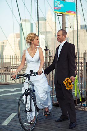 Wedding photography poses - With the bike