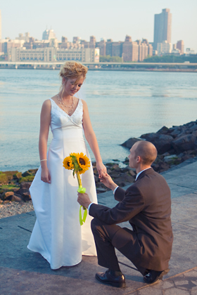 Traditional wedding pose and a great background